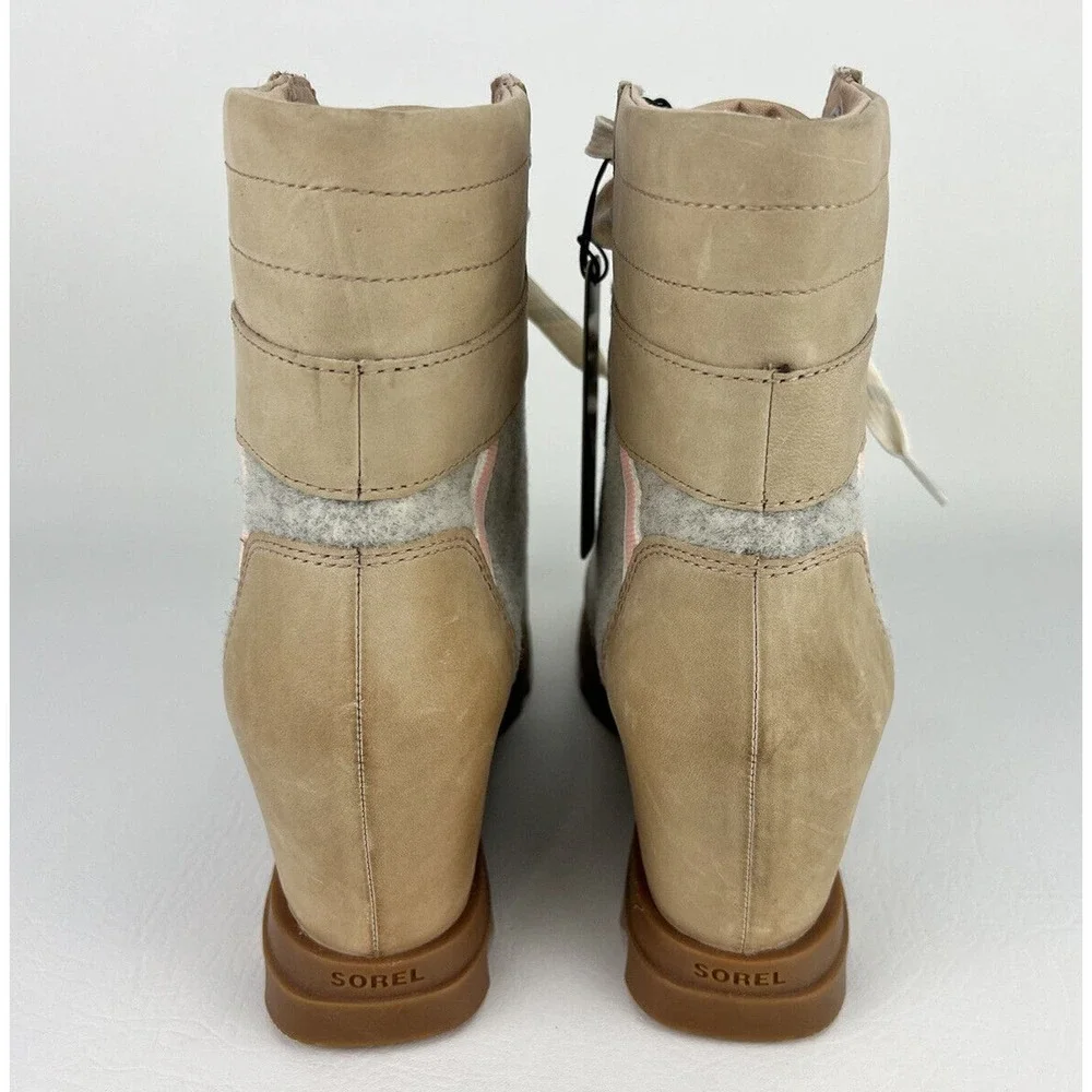 Sorel Women Boots Joan of Arctic Lexie III Wedge Natural Tan Size 9.5 - Picture 4 of 16